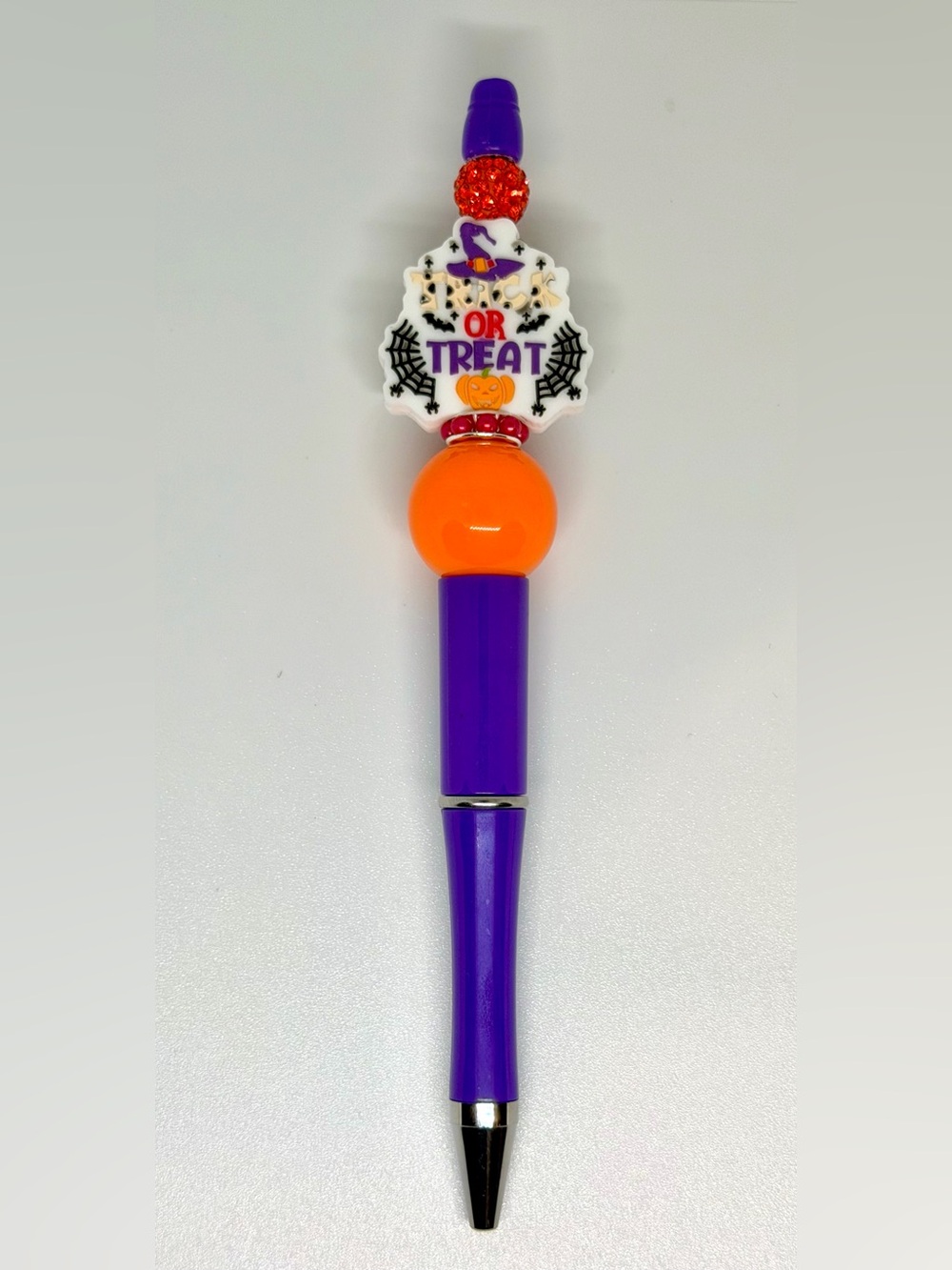 Halloween 'Trick or Treat' Pen - Orange & Purple